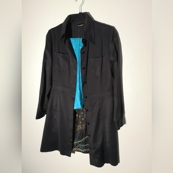 Flattering Faux Suede Trench Coat Dress SMALL - Picture 8 of 8